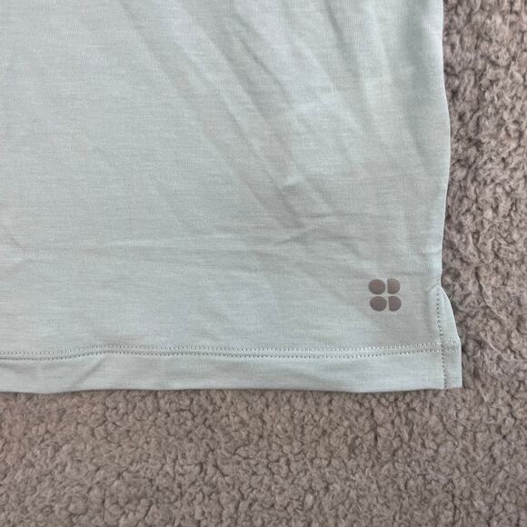 Sweaty Betty Women's Large Green Polyester Lyocell Elastane Short Sleeve Shirt - Picture 5 of 11